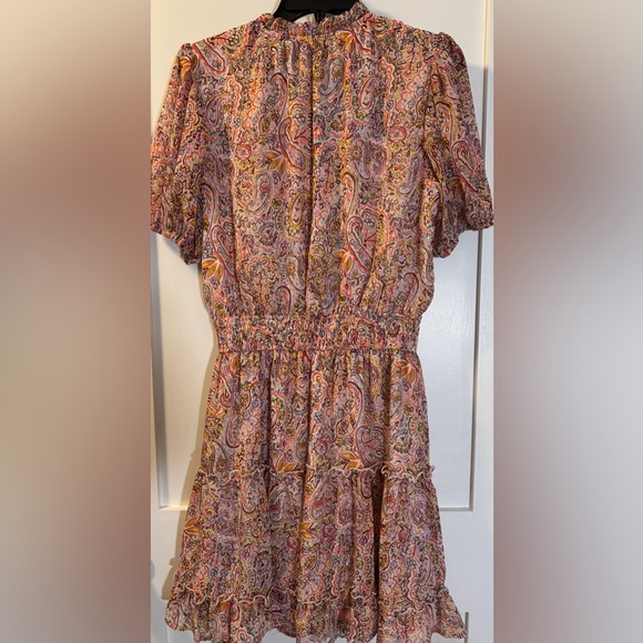 Meet Me In Santorini!!! The dress says it all! Midi Dress in Pink/Orange/Gold - Picture 4 of 4